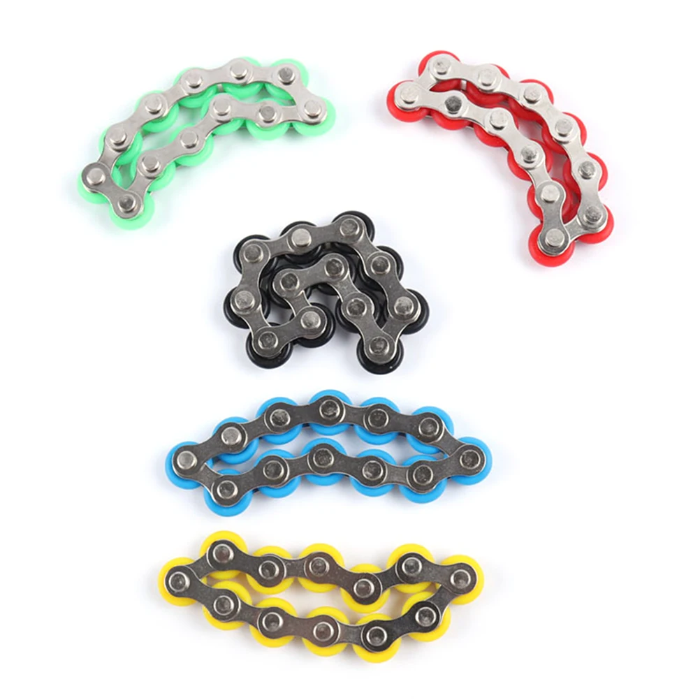 Anti Stress Toy 12 Section Stainless Steel Bike Chain Fidget Bracelet Anti Stress Toy For Kids Adult Student