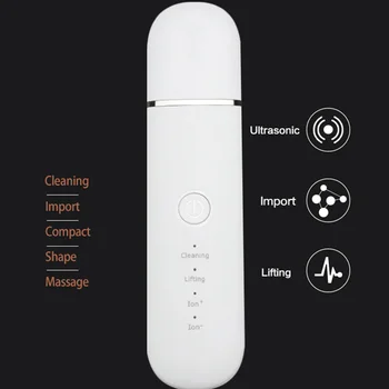 

Ultrasonic Skin Scrubber Blackhead Remove Deep Face Cleaning Machine Facial Whitening Lifting Dirt Wrinkles Spots Reduce