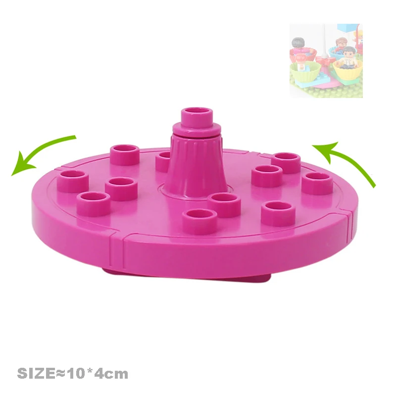Big Building Blocks Pipeline Playground Spin Parts Slide Ladder Gear Swing Compatible Bricks Baby Assemble Interactive Toys Gift