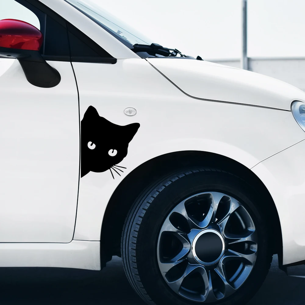 Автомобильная наклейка кошачье лицо украшение для стайлинга автомобиля