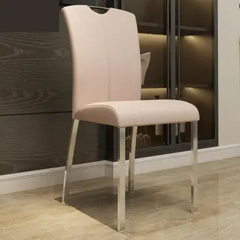 

Eat Chair Is Contemporary And Contracted Adult Nordic Restaurant Home Stool Chair, Wrought Iron Leather Dining Chair