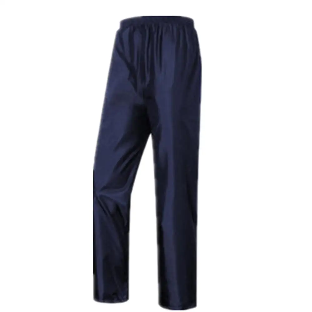 Мужской и Женский двойной дождевик; непромокаемые штаны для путешествий на открытом воздухе водонепроницаемые дышащие рабочие дождевые штаны - Цвет: Navy  double layer