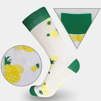 

6 Pairs Unisex Funny Novelty Cotton Socks Colored Fruit Lemon Skateboard Hosiery A0NF