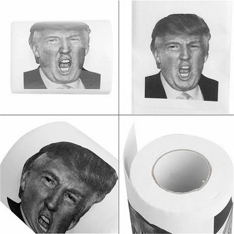 Хит, Дональд Трамп,$100, доллар, Humour, туалетная бумага, купюр, туалетная бумага, рулон, новинка, кляп, подарок, дампа, Трамп, забавный кляп, подарок