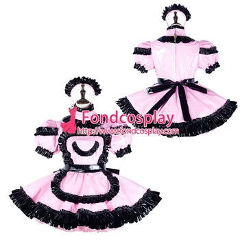 

Sissy maid pvc dress lockable Uniform cosplay costume Tailor-made[G2243]