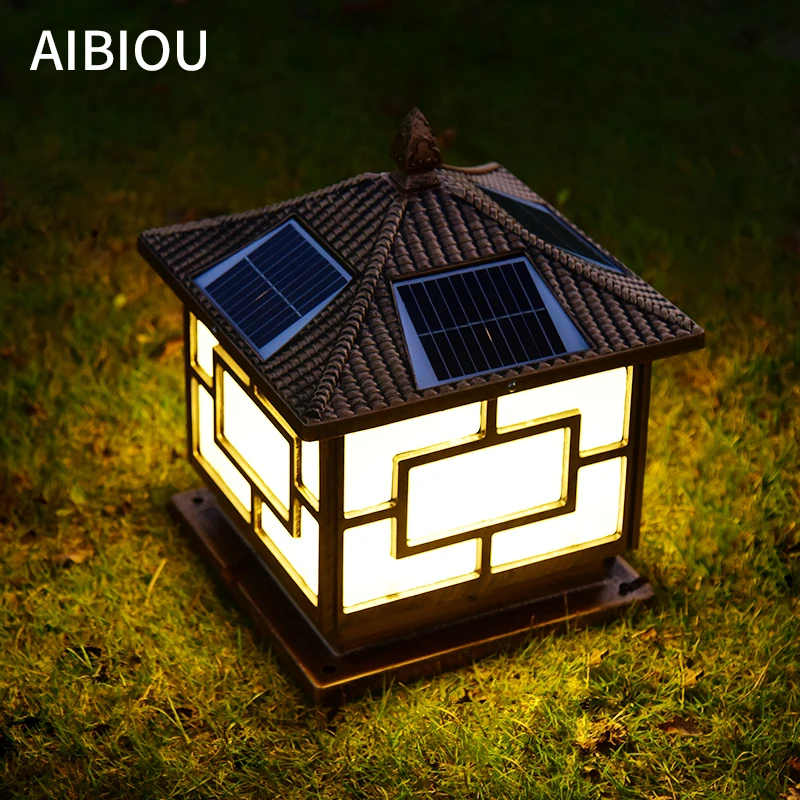Светодиодный светильник AIBIOU IP55 на солнечной батарее ландшафтное освещение с
