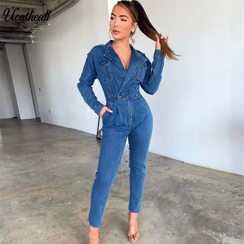 denim jumpers for ladies