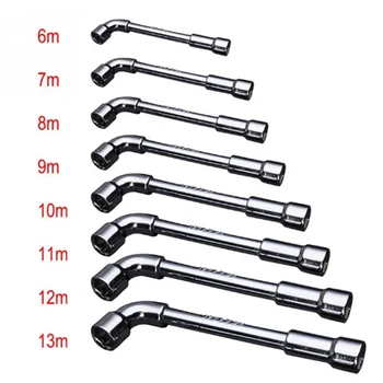 

6/7/8/9/10/11/12/13mm L Type Pipe Perforation Elbow Wrench Double Head Outer Hexagon Sleeves Wrench for Remove Fix Screw Nut