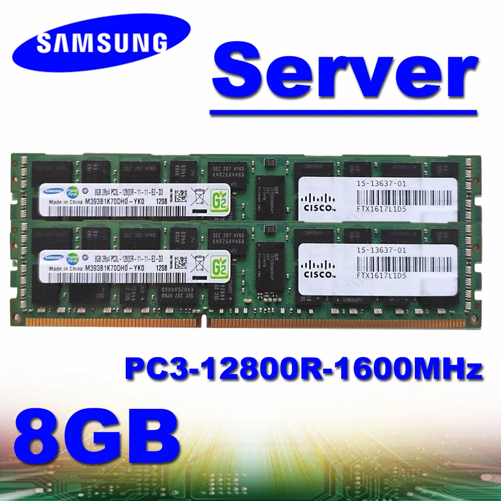 Samsung Серверная память DDR3 8 Гб 10600R 12800R 14900R REG ECC RAM pc3-1333MHz 1600 МГц 1866 МГц 4 ГБ 2 ГБ 16 ГБ 32 ГБ Samsung Серверная память DDR3 8 Гб 10600R 12800R 14900R REG ECC RAM pc3-1333MHz 1600 МГц 1866 МГц 4 ГБ 2 ГБ 16 ГБ 32 ГБ