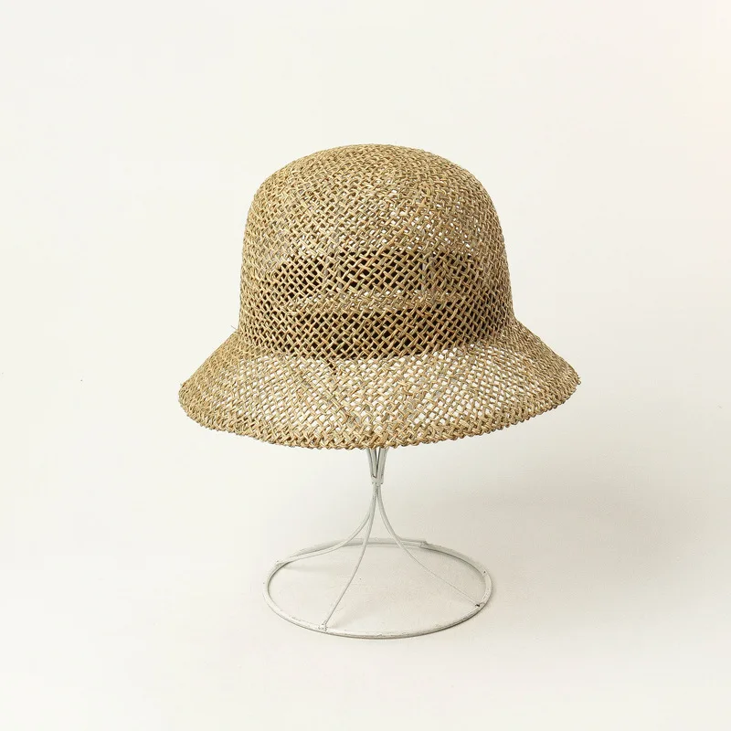 Hand-knitted Straw Hat Outdoor Sun Cap 