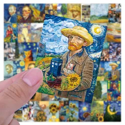 10/30/54PCS Van Gogh Peinture Autocollants Esthétique BRICOLAGE Ordinateur Portable Journalisation Valise Bouteille D'eau De Dessin Animé Autocollant pour Jouet D'enfant 