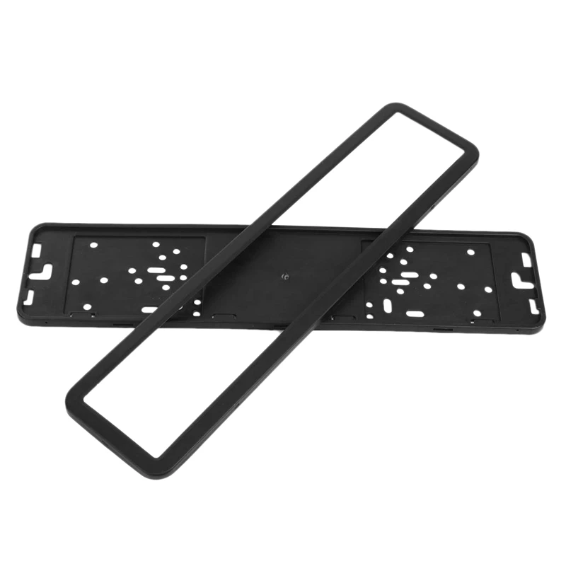 

New1 Set Stainless Steel European German Russian 8K Car License Plate Frame Number Plate Holder