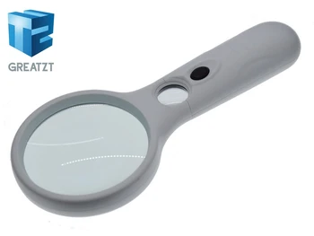 

Handheld 3X 45X Illuminated Magnifier Microscope Magnifying Glass Aid Reading for Seniors loupe Jewelry Repair Tool With 3 LED
