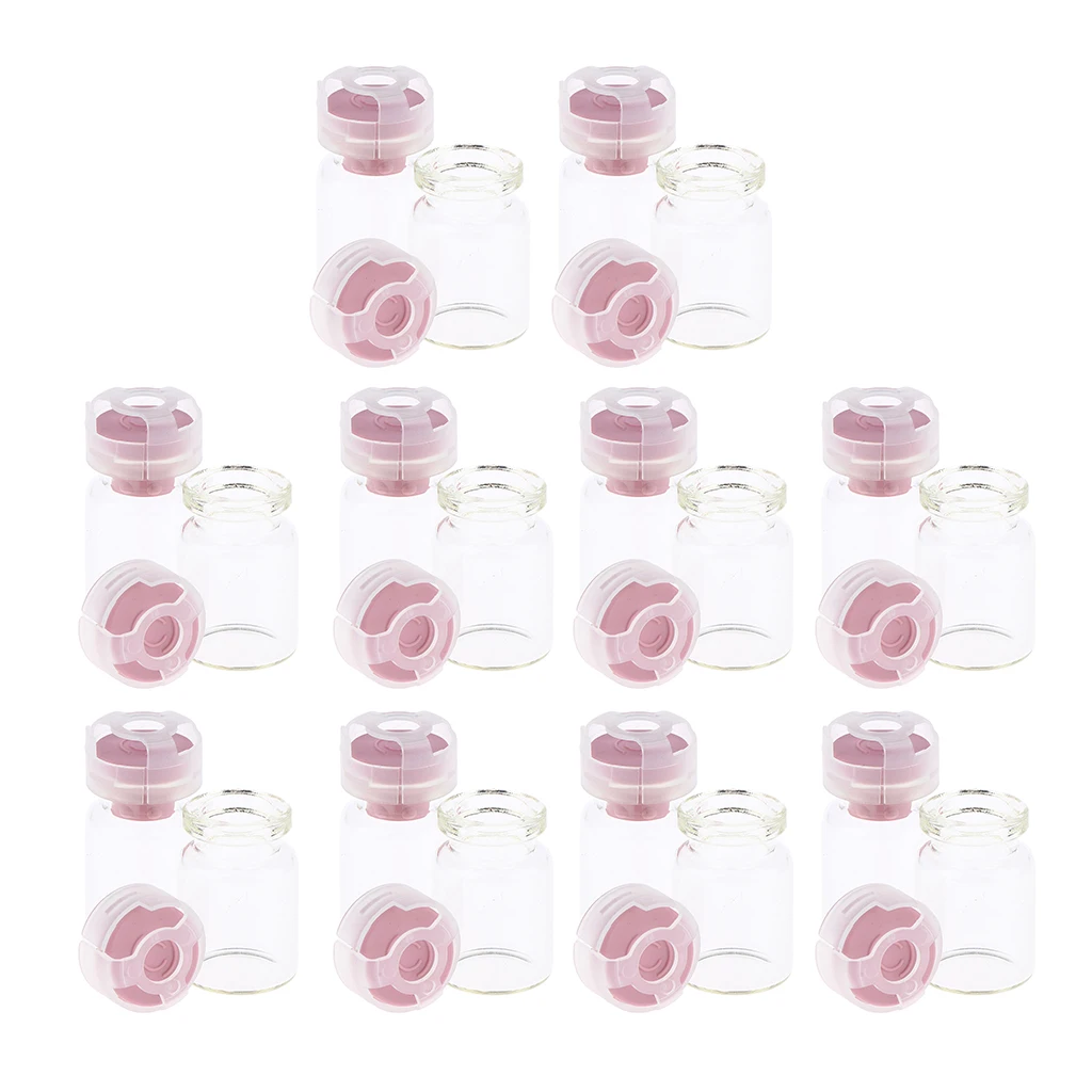 20pcs Empty Sterile Glass Sealed Serum Vials Liquid Containers 5ml
