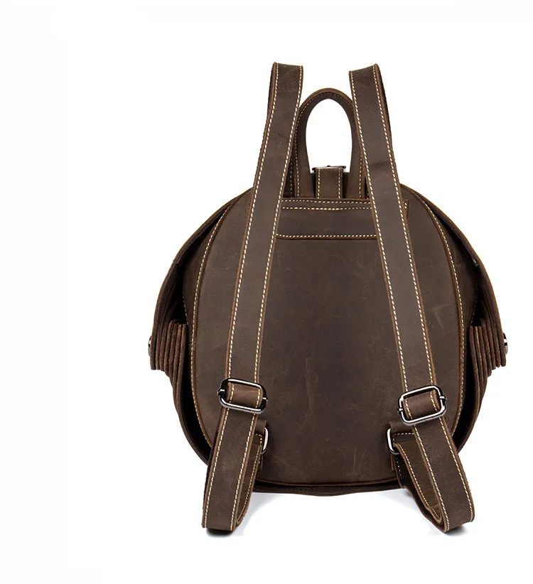 Высококачественный мужской рюкзак из натуральной кожи Crazy Horse, кожаная школьная сумка, индивидуальная винтажная ручная работа Bettle, рюкзак Rucksack045
