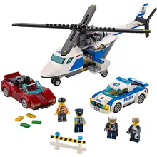 Кирпичи высокоскоростной погоня совместимые лего Сити полиция 60138 строительные блоки модель игрушки для детей подарок для детей 318 шт