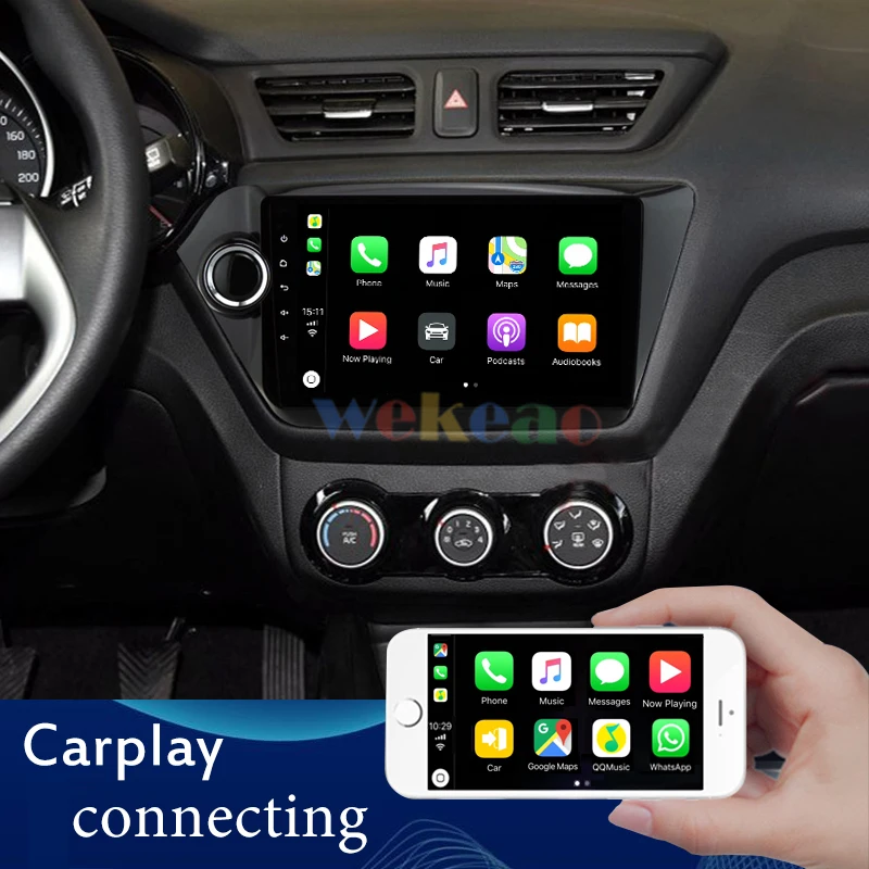 Wekeao сенсорный экран " Android 9,0 Автомагнитола для Kia K2 Rio Android авто gps навигация 2012