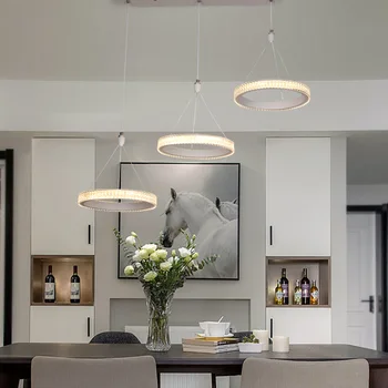 

Nordic Simple Led Three-End a chandelier Creative Acrylic Restaurant Light Kitchen Bar Counter Bedroom Decorative pendant light