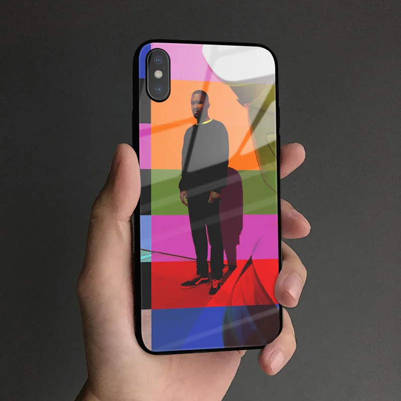 FRANKOCEAN 2 FRANK OCEAN Blonde RAPPER Coque чехол из закаленного стекла для телефона чехол для apple iPhone 6 6s 7 8 Plus X XR XS 11 Pro MAX - Цвет: FRANKOCEAN 2