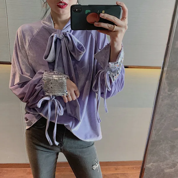 Taro purple Рубашка 837 - Цвет: Taro purple