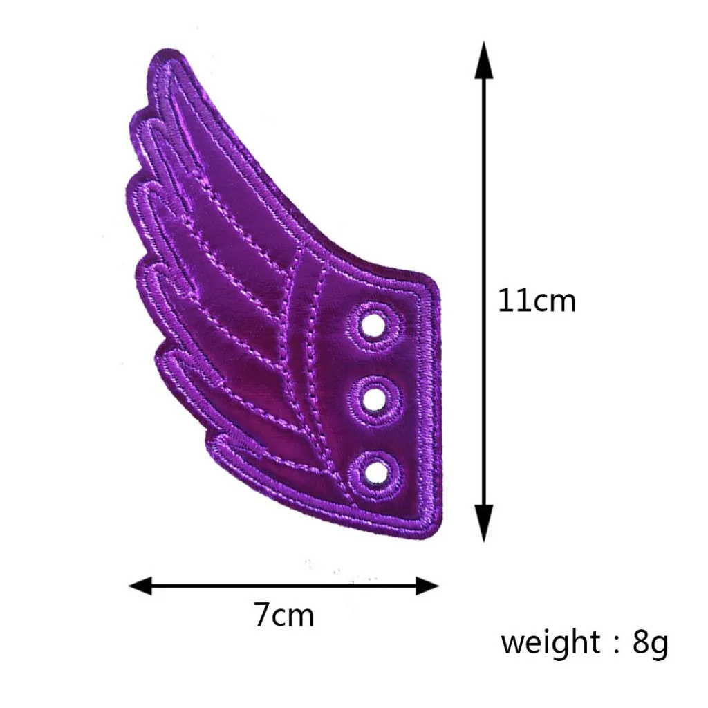 2 Pcs Women Mens Shoes Angel Wings Accessories Shiny Charm Wings for Sneakers