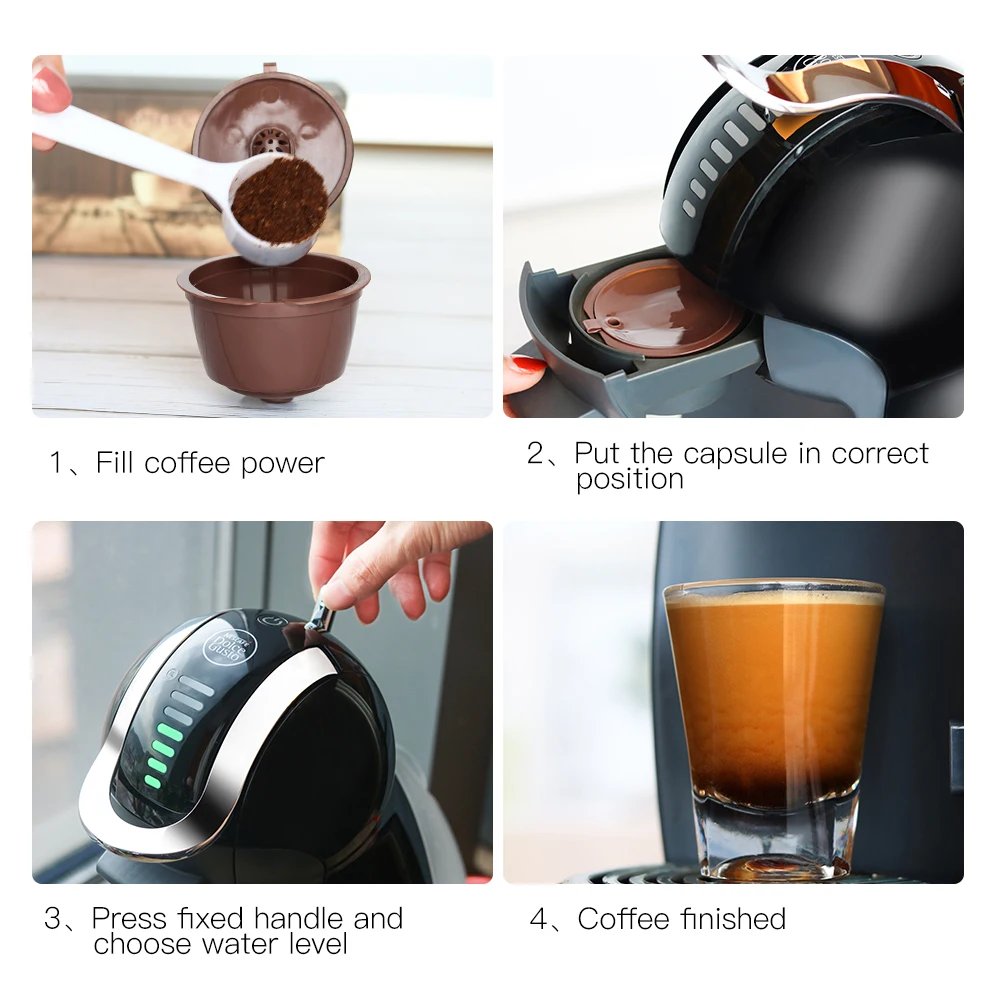 Crema Nescafe dolcegusto Crema кофе капсульные фильтры многоразовая перезаправляемая кофейная капсула чашка пищевой пластик