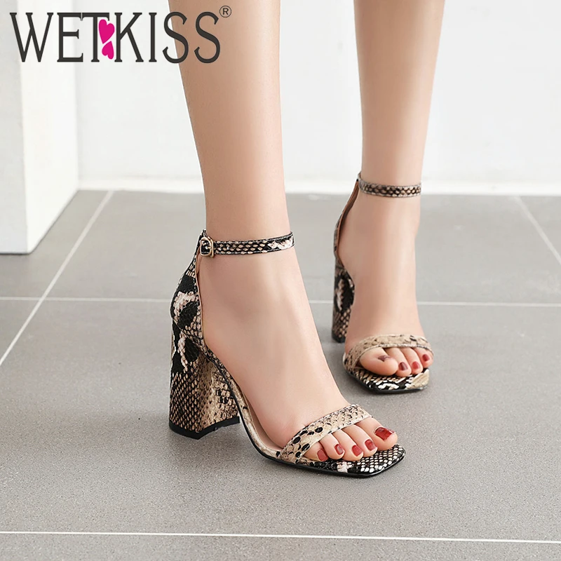 ladies snakeskin sandals