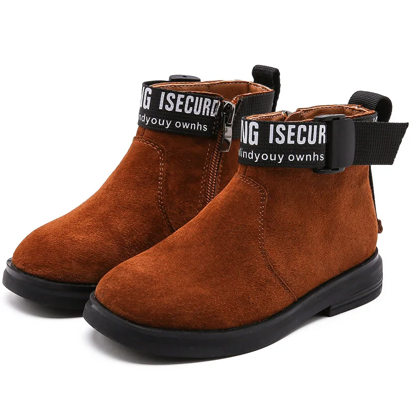 Kids Shoe Winter Baby Girls Autumn Ankle Boots New Kids Genuine Leather Fashion Fur Boots Children Princess Soft Warm Shoes