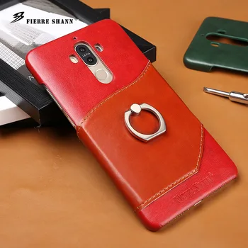

Knight PU Leather Case for Huawei Mate 9 Mate 9 Pro Back Cover Finger Ring for Huawei Mate9 Mate9 Pro Protective Shell Case