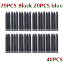 40 шт./партия, черный, синий, красный цвет, чернильный картридж для перьевая ручка Jinhao, диаметр 2,6 мм, канцелярские принадлежности для офиса, школы, A6294
