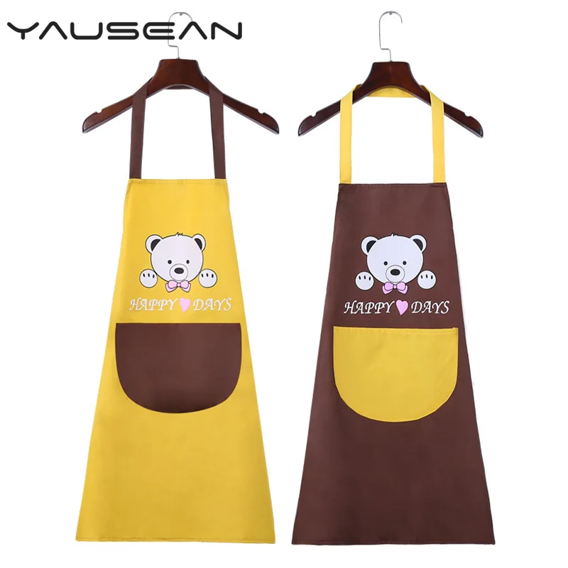 

NEW Cubs Cartoon Kitchen Apron Ladies Cooking Waterproof and Oil Resistant Adult H-type Apron Sleeveless Overalls free shipping