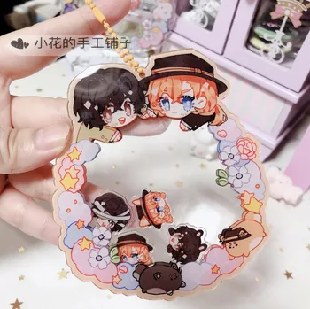 

Anime Bungou Stray Dogs Osamu Dazai Two-sided Keychain Cosplay Acrylic Figure Keyring 4507 Kids Collection Toy