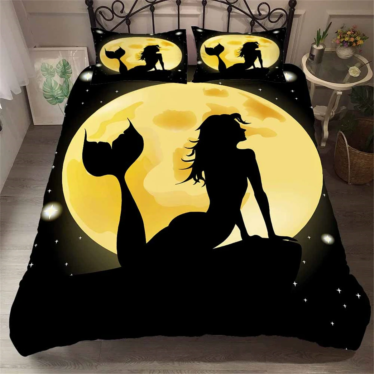 Пододеяльник из микрофибры постельное белье Русалочка для морской Луны Комплект