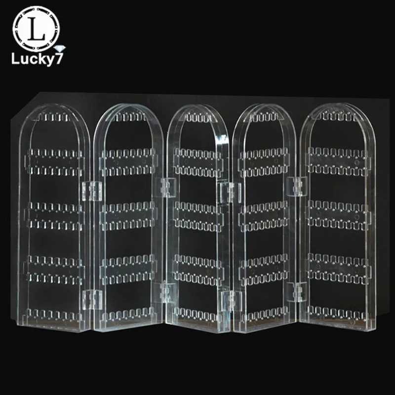 5C-300 holes 120/180/240/360 отверстия Пластик Прозрачные Серьги Шпильки Дисплей стойки складной Экран, серьги, ювелирное изделие, Дисплей стенд держатель ящик для хранения - Цвет: 5C-300 holes
