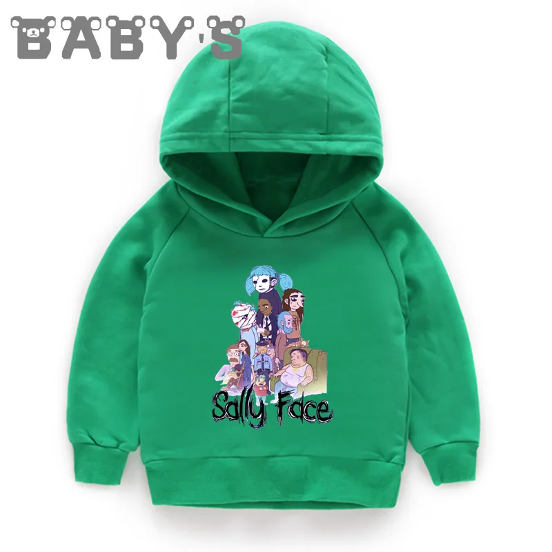 Детские толстовки с капюшоном детские толстовки с героями игры «Салли Фэйс» Детский хлопковый пуловер топы для девочек и мальчиков, осенняя одежда KMT5275