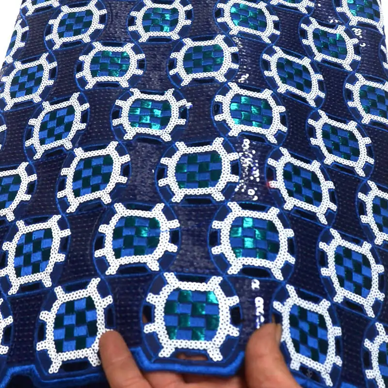 Exclusive-Navy-Blue-African-handcut-organza-lace-fabric-Swiss-voile-lace-with-Allover-sequins-high-quality