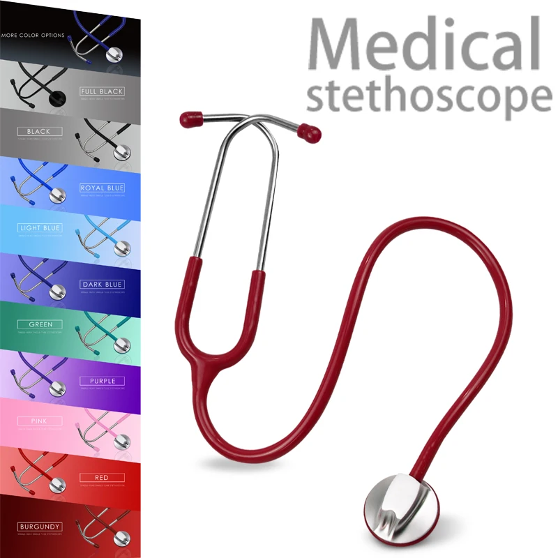 Classic Single Head Medical Cardiology Professional Stethoscope with Name Tag