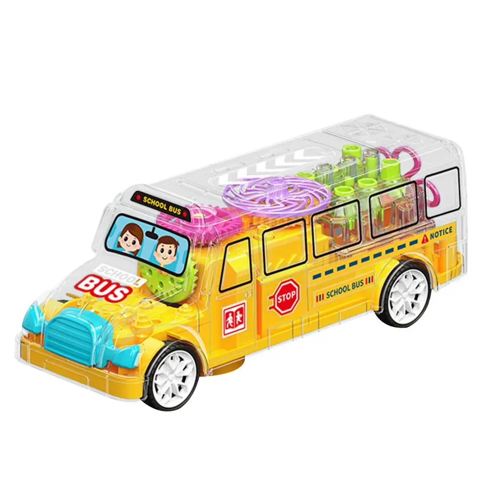 Battery Operated School Bus Toy for Kids Bump n Go Lights & Music USA Seller 