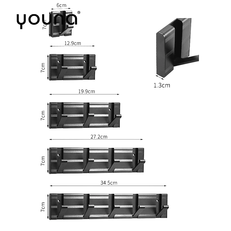 Домашний настенный крючок из алюминиевого сплава, вешалка для пальто, вешалка для пальто, креативная стойка для хранения, для крыльца, двери, кухни, нержавеющий настенный крючок, вешалка