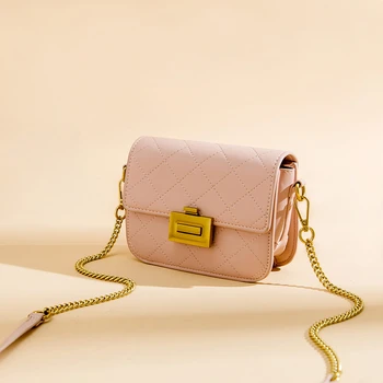 

Mini Solid Color Pu Leather Crossbody Bags For Women 2020 New Chain Mini Wild Shoulder Messenger Bag Luxury Women Bags