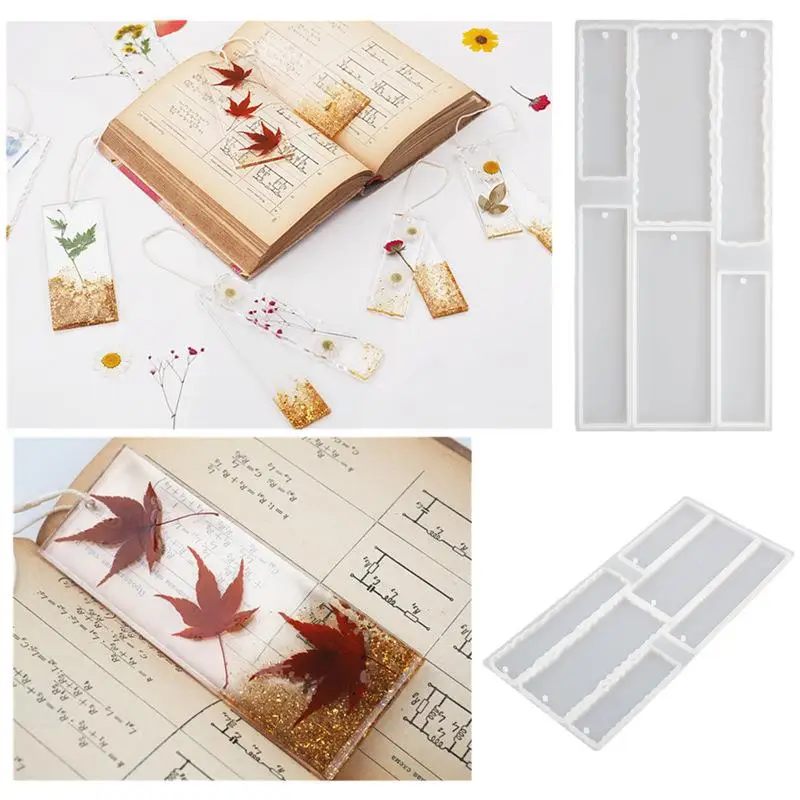 

DIY Rectangular Bookmark Silicone Molds Jewelry Making Crystal Epoxy UV Resin Mould Jewelry Hand Craft Transparent Mold