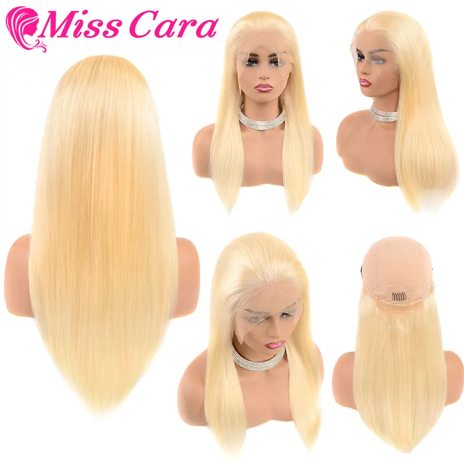 Парики из натуральных волос на кружевной основе 613 блонд, предварительно сорванные 613 малазийские парики из натуральных волос для черных женщин, 150% плотность, Miss Cara remy