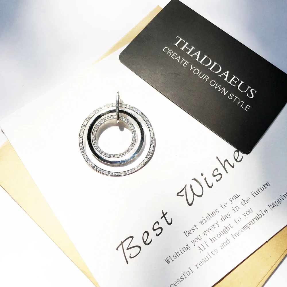 Подвеска три круга проложить, новая мода Glam ювелирные изделия Томас Стиль Bijoux ожерелье аксессуары подарок для Ts Soul Woman