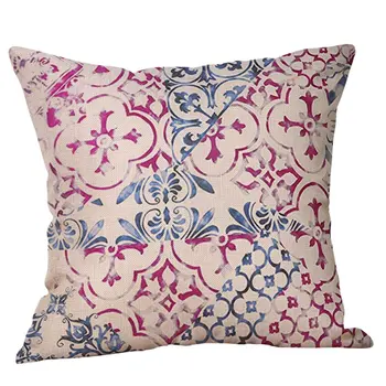 

1PC Sofa Geometric Patterns Printed Fashionable Pillow Square Pillowcase Pillow Covers Decorative Ppillows