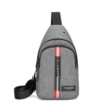 

Adisputent Men's Small Chest Sling Bag New Canvas Travel Cross Body Messenger Shoulder Bag Men Casual Handbags Waist Packs Gray