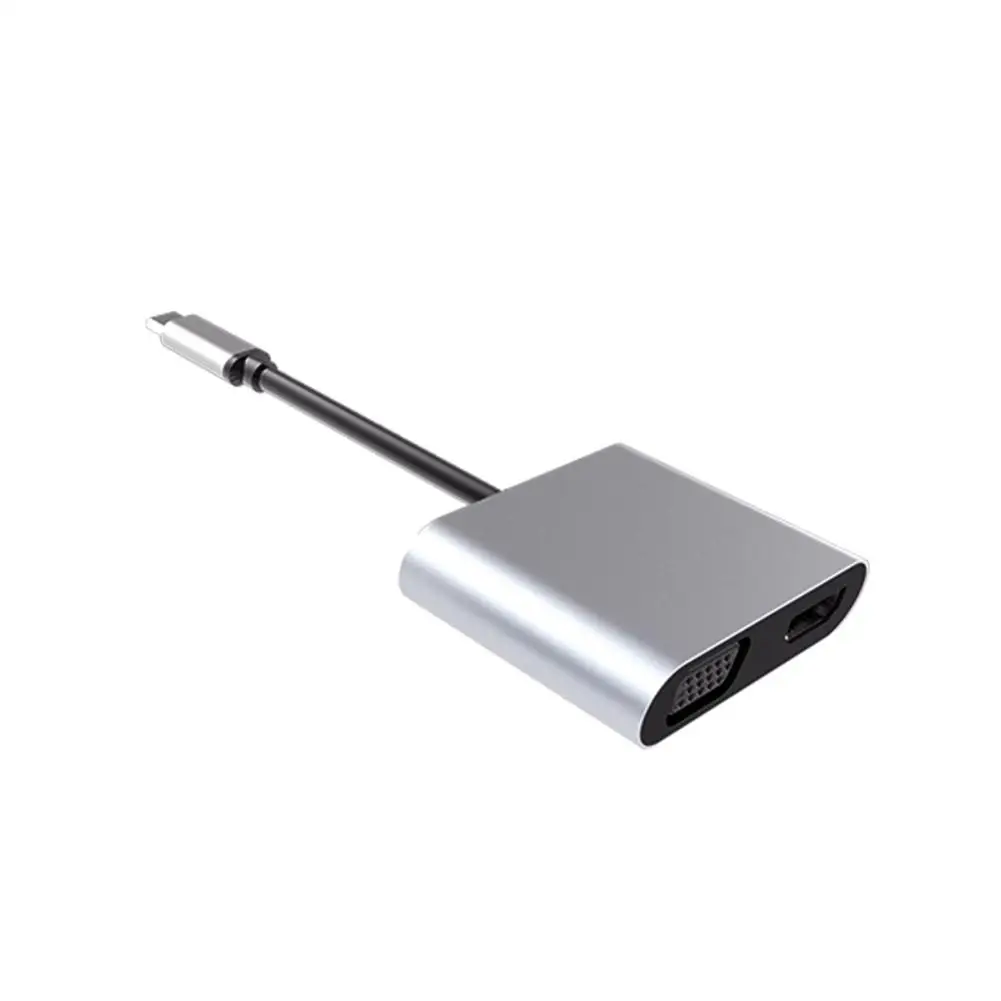 4 в 1 Тип C к HDMI VGA Аудио Видео адаптер HD адаптер преобразования видео аудио конвертер кабель 1080P HD преобразования# M2