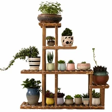 Домашний и зарубежный балкон современная простота твердой древесины для заземления гостиной мятая ботаника цветочный горшок рама