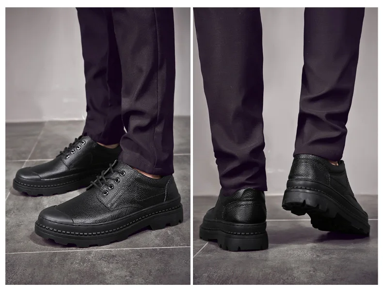 Zapatos De Hombre/Мужская обувь из натуральной кожи; модные лоферы; удобная деловая обувь; Черные Мужские модельные туфли; мягкая мужская обувь IV
