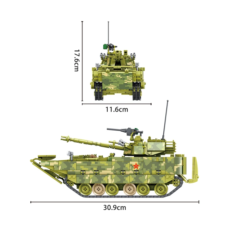 

Compatible Legoed Military Tanks 1000 PCS Model Building Blocks Infantry fighting vehicle ww2 ii world war 1 2 Weapon Sets toys