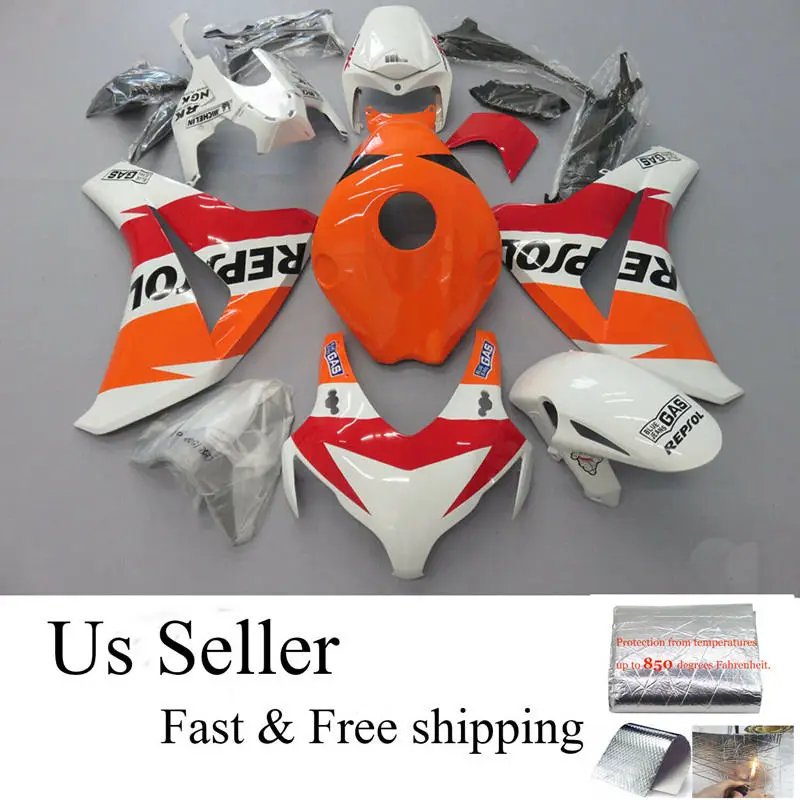 as shows pictures ZXMT ABS Литье под давлением обтекатель комплект для Honda CBR1000RR 2008-2011 кузов крышка бака сиденье хомут Оранжевый Красный Зеленый Желтый Черный - Цвет: as shows pictures